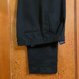 Mens Black Cuffed Dress Slacks